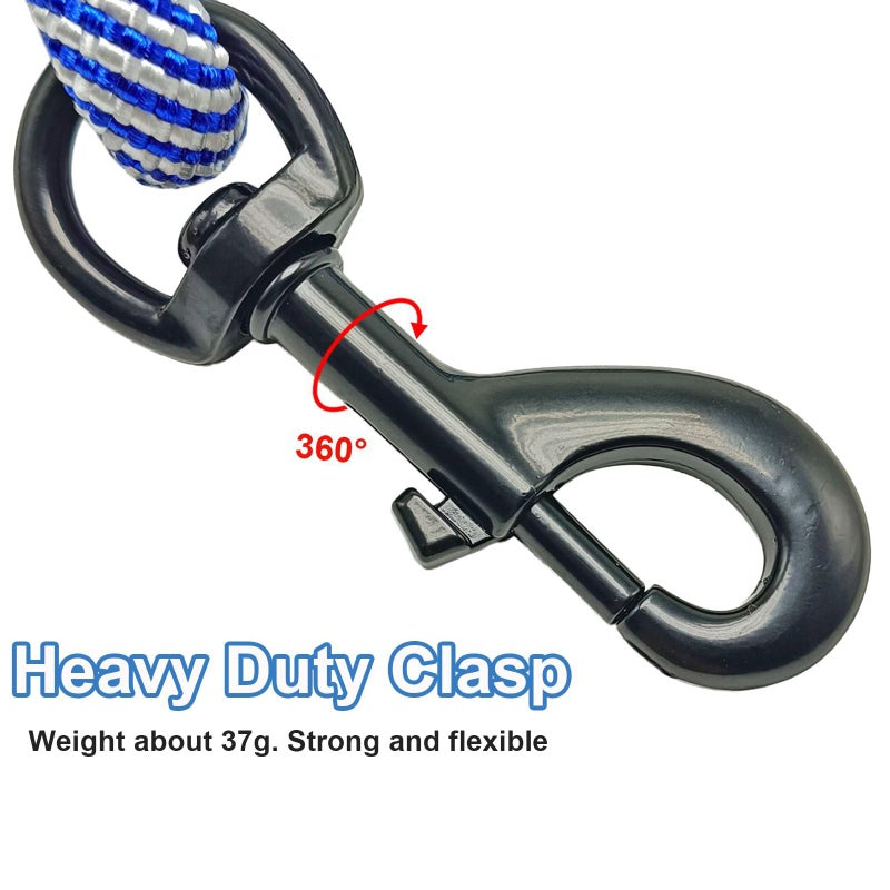 MayPaw 6FT Heavy Duty Rope Dog Leash, Nylon Pet Leash Soft Padded Handle Thick Lead Leashes for Large Medium Dogs (Blue, 1/2" * 6') - Image 2
